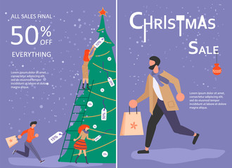 Vertical Banner for Christmas sale.