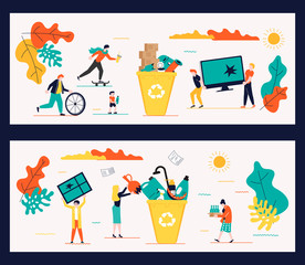 Template for garbage recycling