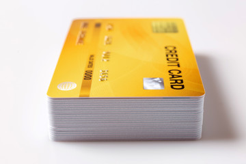 credit cards mockup on white background.