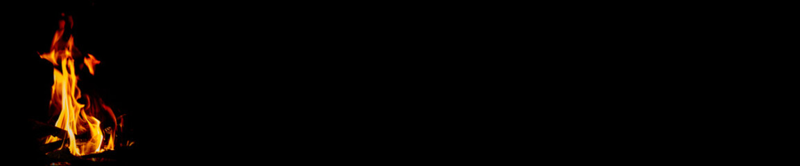 orange flame of a bbq fire, braai fire