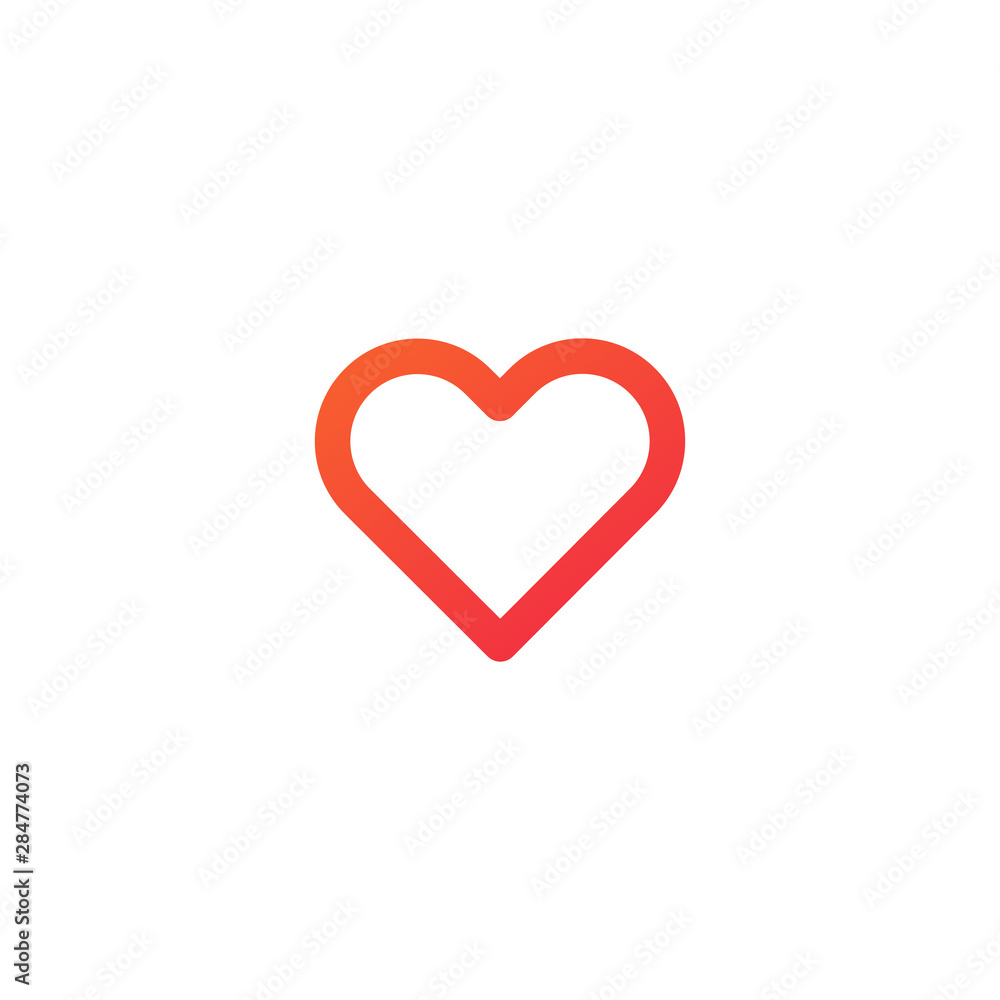 Poster favorites, heart minimal flat linear icon. line icon for websites and mobile minimalistic flat desig