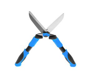 Garden shears isolated on a white background. Series garden tools
