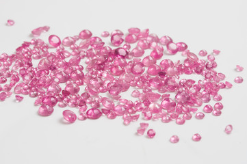 Pink Sapphire on white background.