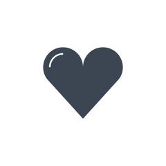 Heart related vector glyph icon. Isolated on white background. Vector illustration.