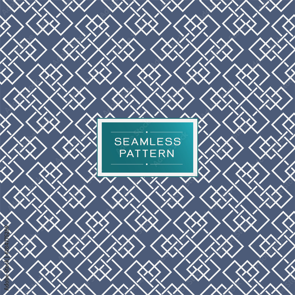 Poster retro seamless pattern with simple line geometric concept. endless pattern on background, vector ill