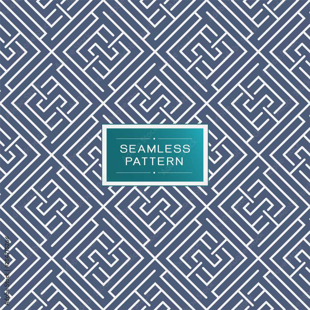 Poster retro seamless pattern with simple line geometric concept. endless pattern on background, vector ill
