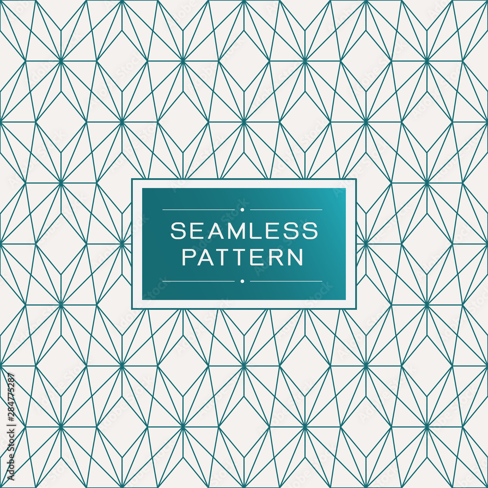 Poster seamless pattern with simple line geometric concept. endless pattern on background, vector illustrat