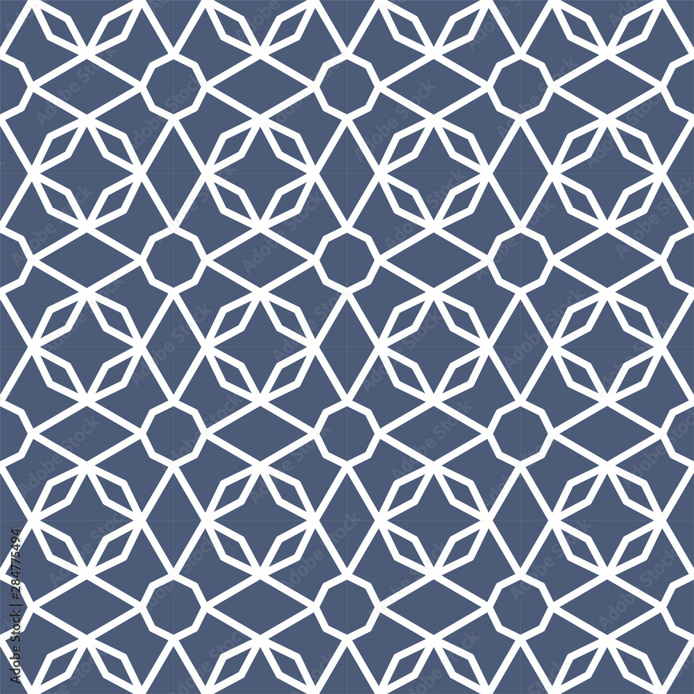 Poster vector seamless pattern and modern stylish texture. repeating abstract geometric tiles with grid pat