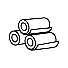 Roll Icon, Mat, Rug, Carpet Or Paper Roll Icon Of Anything