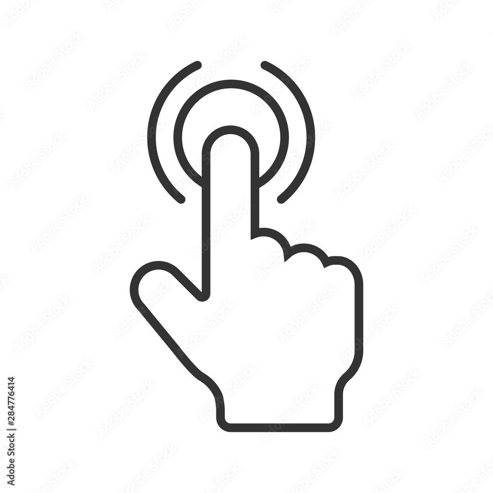 Poster touch screen icon vector symbol isolated