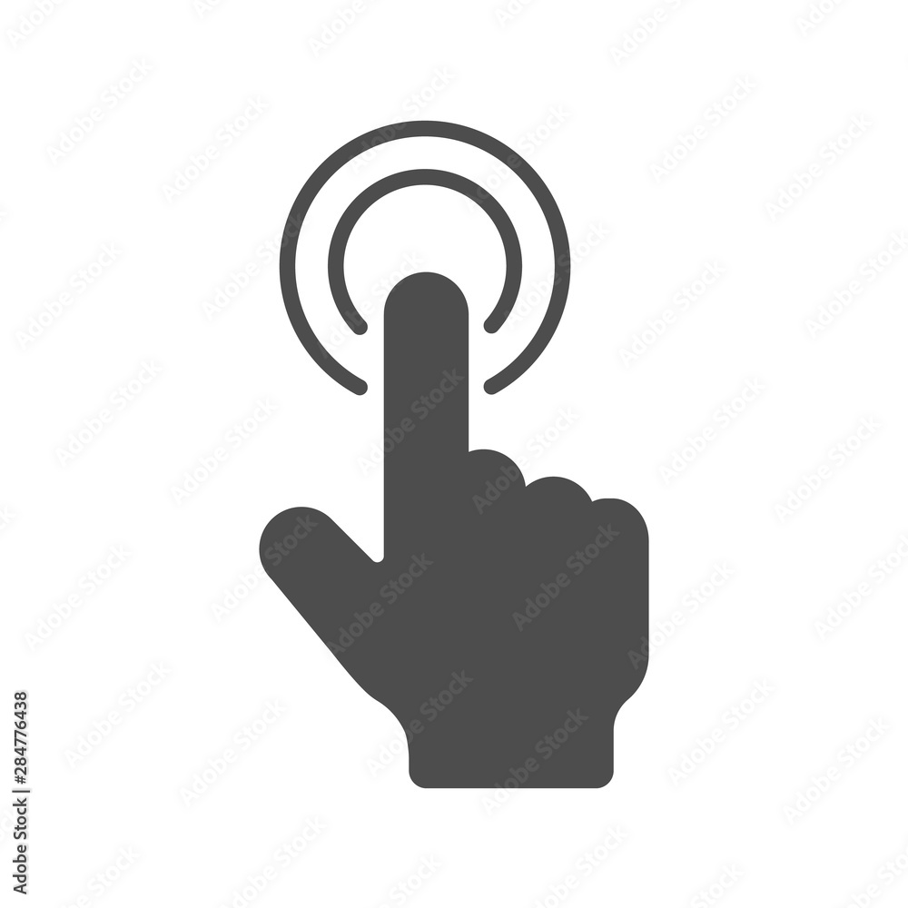 Poster touch screen icon vector symbol isolated