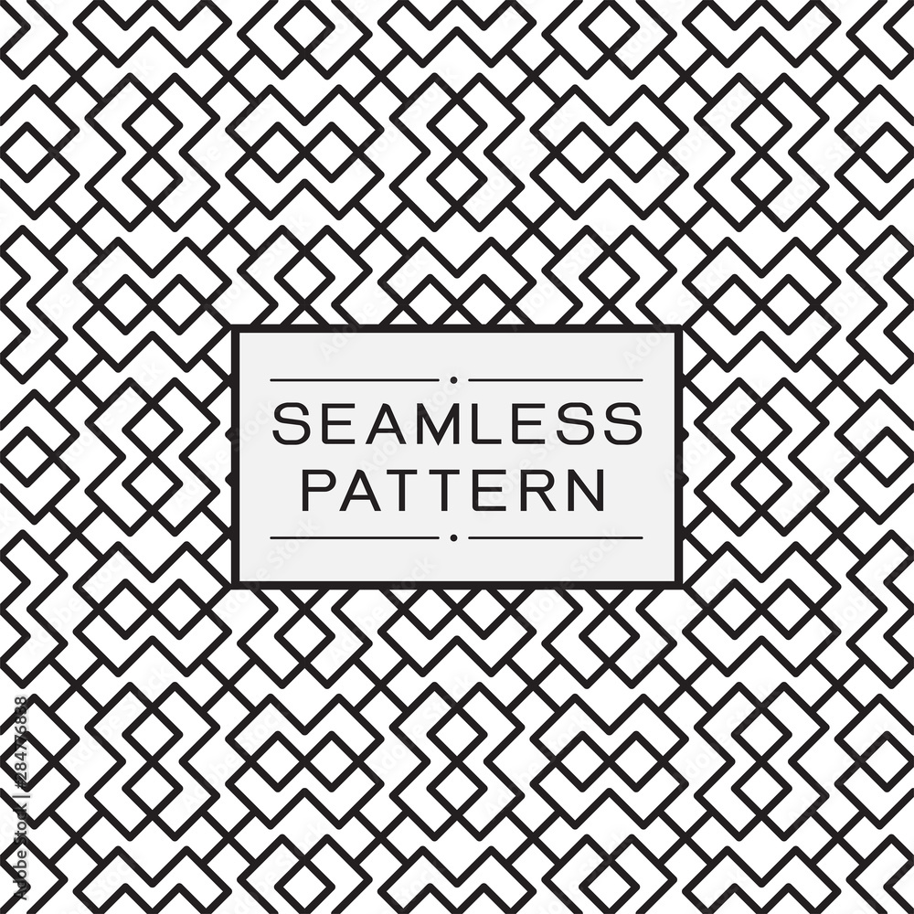 Poster vector seamless pattern and modern stylish texture. repeating abstract geometric tiles with grid pat