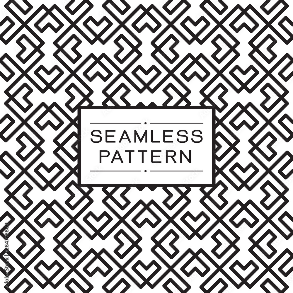 Poster vector seamless pattern and modern stylish texture. repeating abstract geometric tiles with grid pat