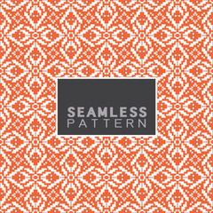 Vector seamless mosaic pattern and  repeating Thai modern basketry pattern style on blue background.  - obrazy, fototapety, plakaty