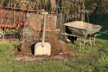 Typical view on coutryside atmosphere. All day all night landscaping garden after attack moles....