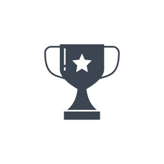 Winner Cup related vector glyph icon. Isolated on white background. Vector illustration.