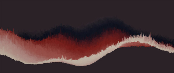 Seabed Landscape with Seamounts. Vector illustration for design.