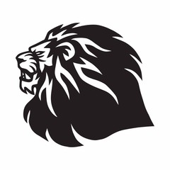 Lion Roaring Head Logo Vector Mascot