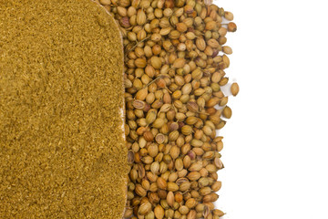 Image of spices isolated close up.