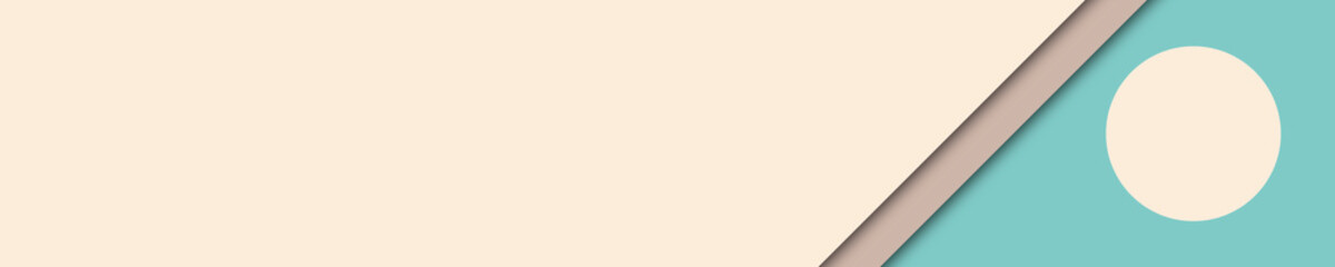 Elegant banner in beige and turquoise for website