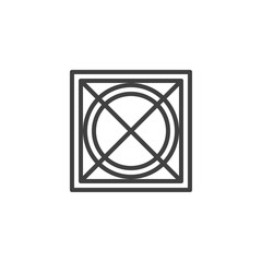 Do not tumble dry sign line icon. linear style sign for mobile concept and web design. Washing notice outline vector icon. Laundry symbol, logo illustration. Vector graphics