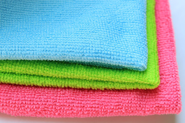  Bright towels close-up