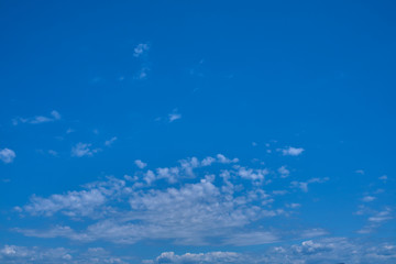 Clouds on the blue sky.