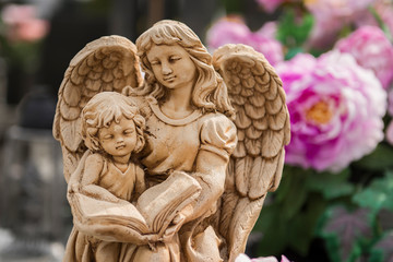 Fototapeta premium Friedhof, Statue, Engel