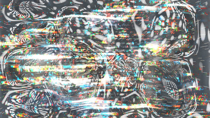 Glitching waves with pixel noise