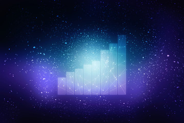 2d rendering Stock market online business concept. business Graph 