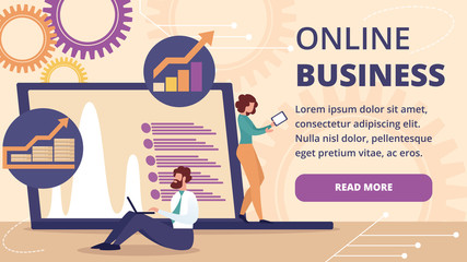 Online Business Banner. Internet Technologies.