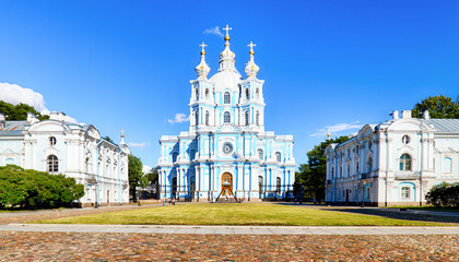 Fototapeta na wymiar Saint Petersburg - Smolny Cathedral, Russia