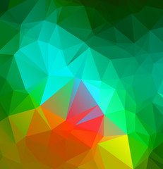 Abstract multicolor emerald green background. Vector polygonal design illustrator