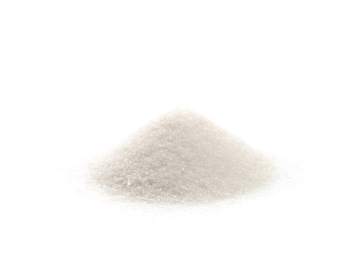 Heap of sugar on white background isolated  - Image