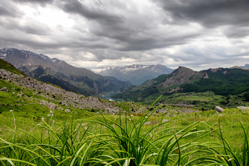 View of Tena Valley in The Pyrenees, Huesca, Spain