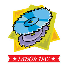 labor day banner on white background