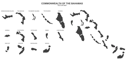 Foto op Plexiglas vector map of bahamas on white background © agrus