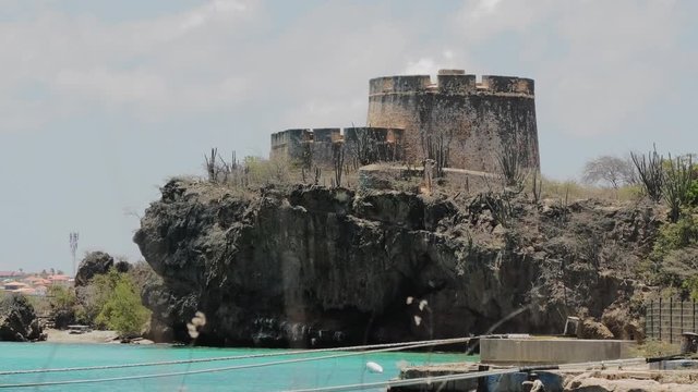 Cura&ccedil;ao Fort Beekenburg, view from Tugboat Beach at Caracas Bay