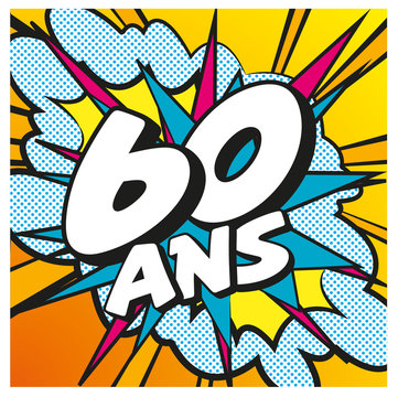 Carte Anniversaire 60 ans - Popcarte