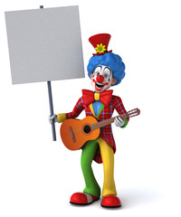 Fun clown - 3D Illustration