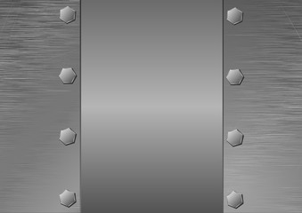 metal plate background with rivets