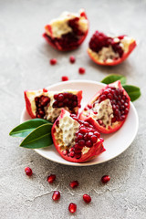 Ripe pomegranate fruits