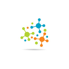  molecule logo vector icon illustration design 