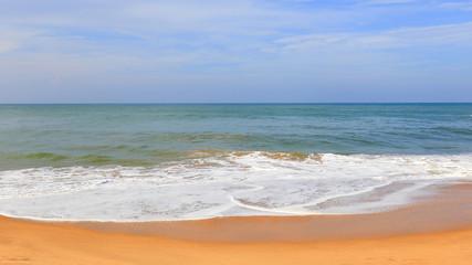 Fototapeta na wymiar Beautiful yellow sand beach