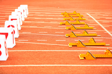 Starting blocks in the playground
