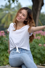 Youthful Asian Woman And Freedom