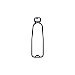Plastic bottle web icon. Plastic water container vector on white background