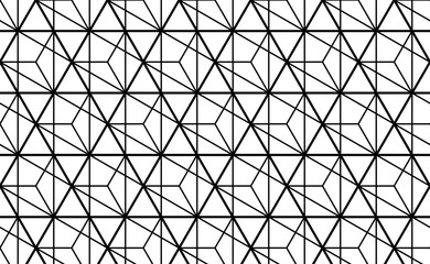 Fototapeta premium The geometric pattern with lines. Seamless vector background. White and black texture. Graphic modern pattern. Simple lattice graphic design