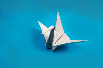 photo of a cute crane made of paper
