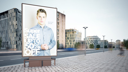 fashion sale advertising billboard mockup